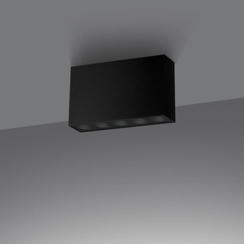 Plafonnier Focus Rectangulaire noir LED