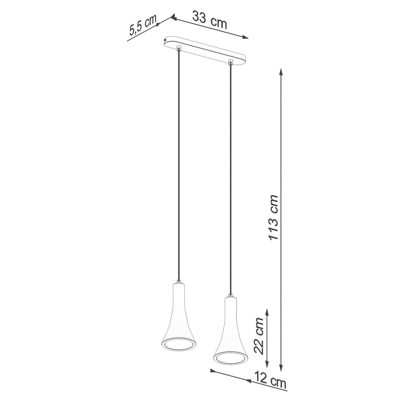 Lampe suspendue Cône Minimaliste 2 béton