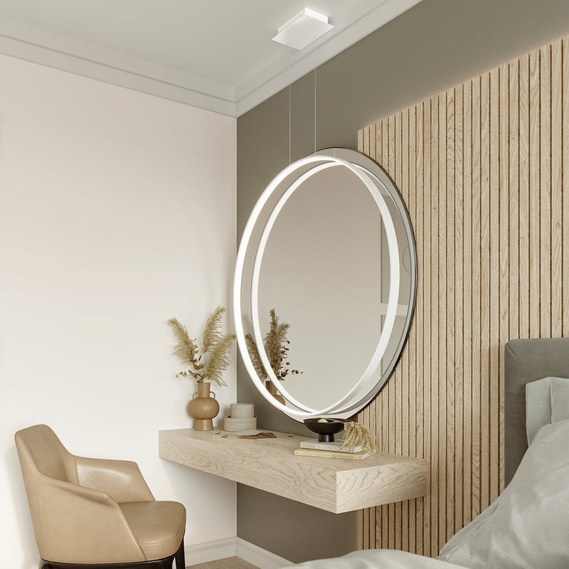 Lampe suspendue Anneau Solis 110 blanc 4000K