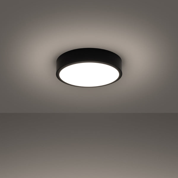 Plafonnier Cercle Moderne 30 noir LED 3000K