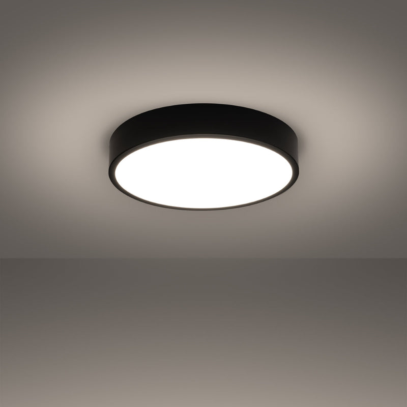 Plafonnier Cercle Moderne 40 noir LED 3000K