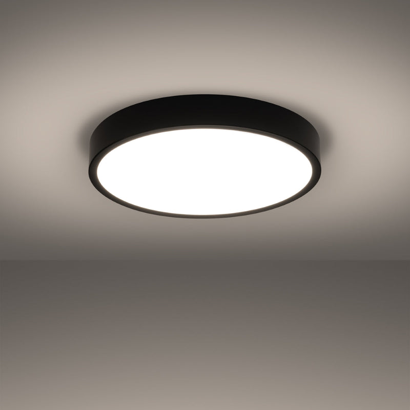 Plafonnier Cercle Moderne 50 noir LED 3000K