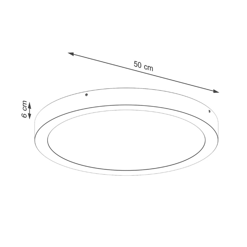 Plafonnier Cercle Moderne 50 blanc LED 3000K