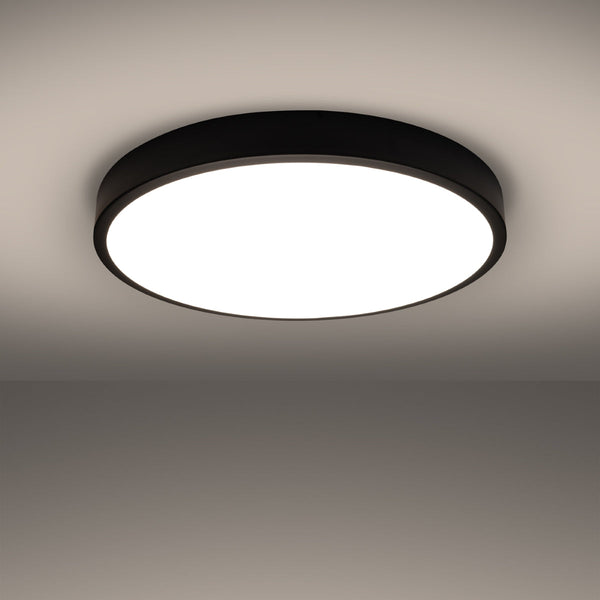 Plafonnier Cercle Moderne 60 noir LED 3000K