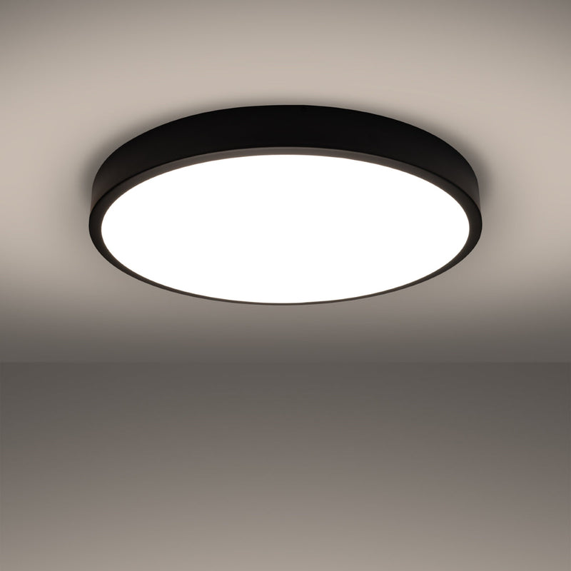 Plafonnier Cercle Moderne 60 noir LED 3000K