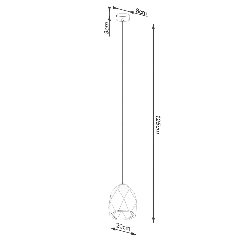 Suspension Géométrique en céramique Mint