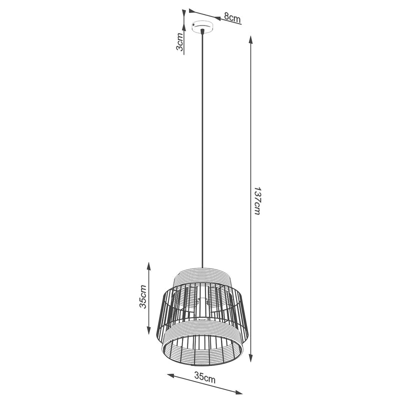 Lampe suspendue Cocon Tissé