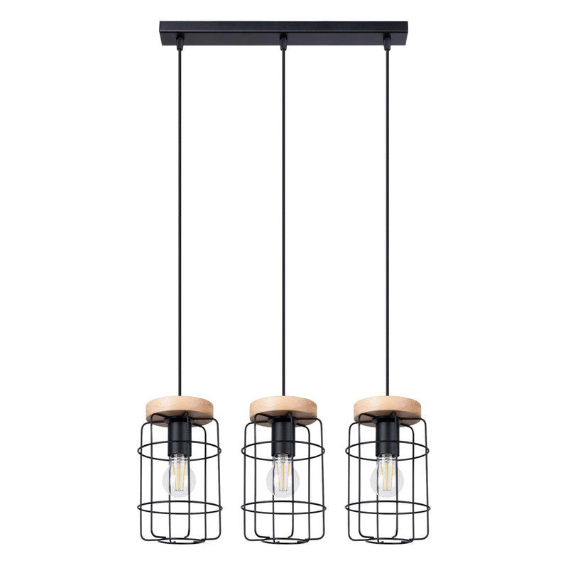 Lampe suspendue Cage Industrielle 3L