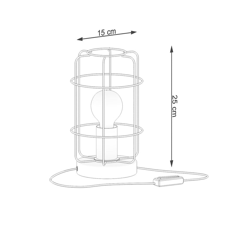 Lampe de table Cage Industrielle