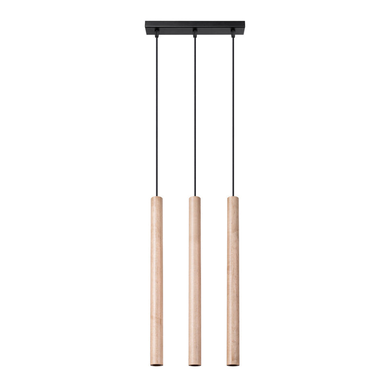 Lampe suspendue Halo 3L bois
