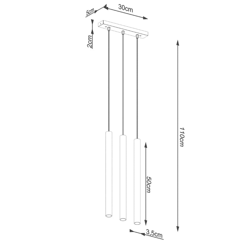 Lampe suspendue Halo 3L béton