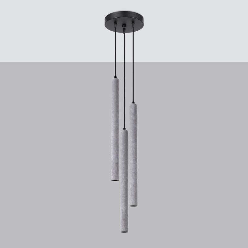 Lampe pendante Halo 3P béton