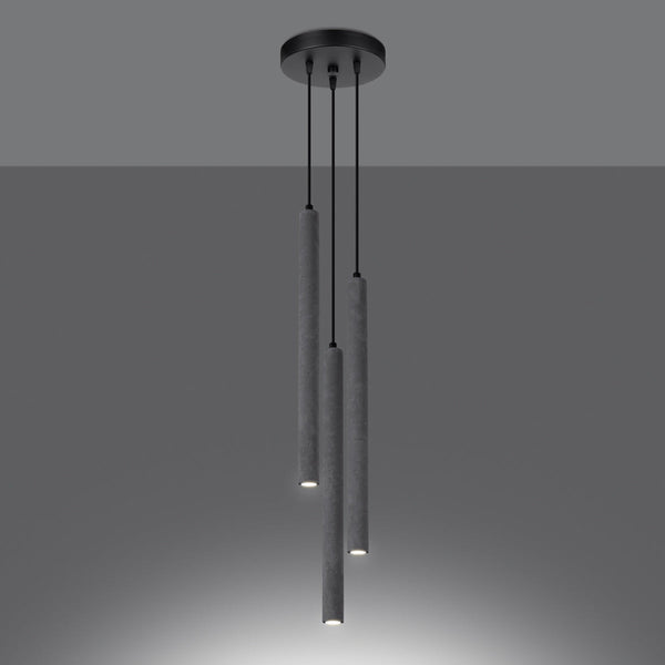 Lampe pendante Halo 3P béton