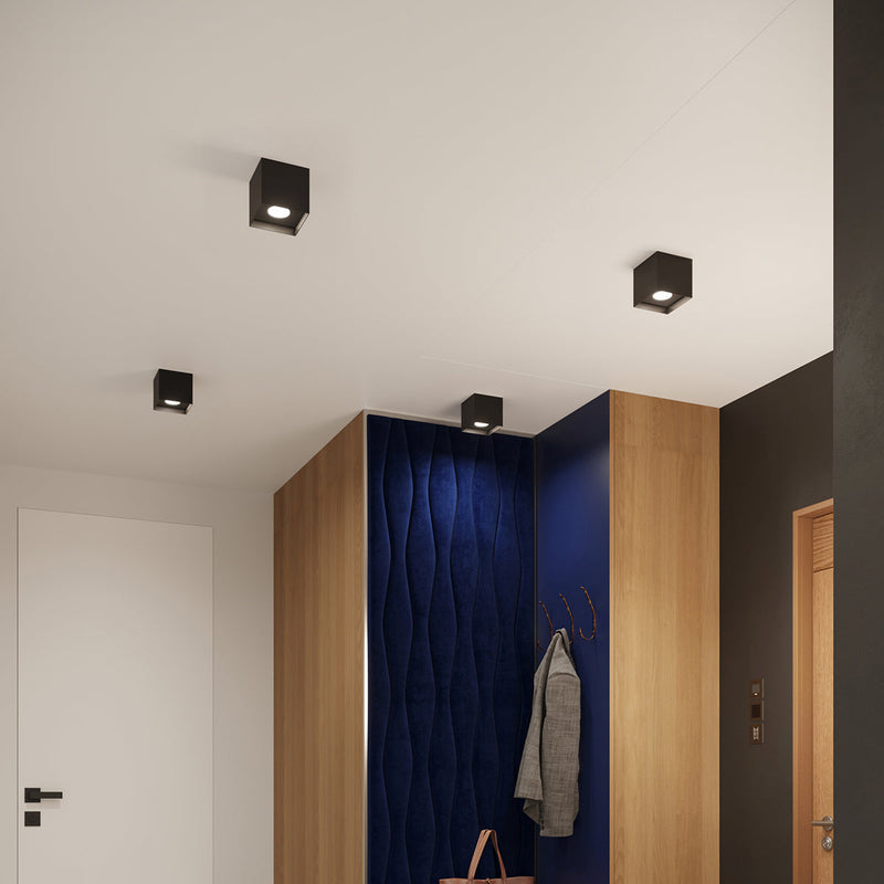 Plafonnier Cube Intemporel noir
