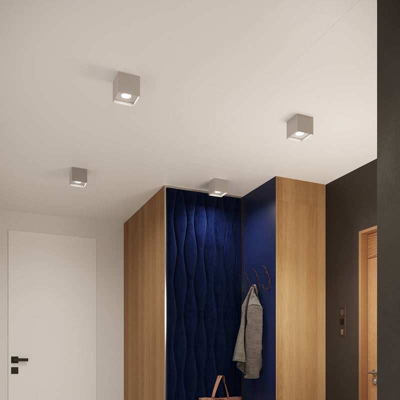 Plafonnier Cube Intemporel gris