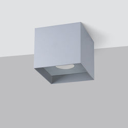 Plafonnier Cube Intemporel gris