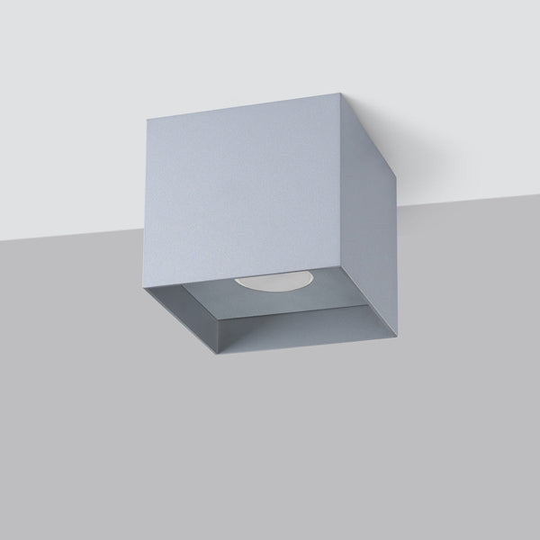 Plafonnier Cube Intemporel gris