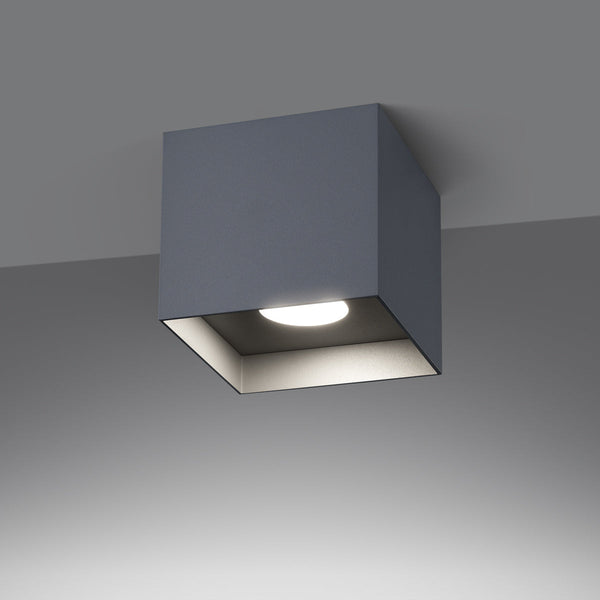 Plafonnier Cube Intemporel gris