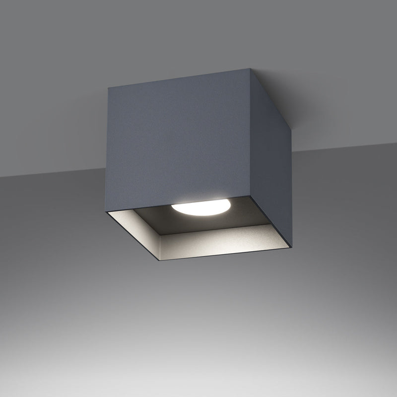 Plafonnier Cube Intemporel gris
