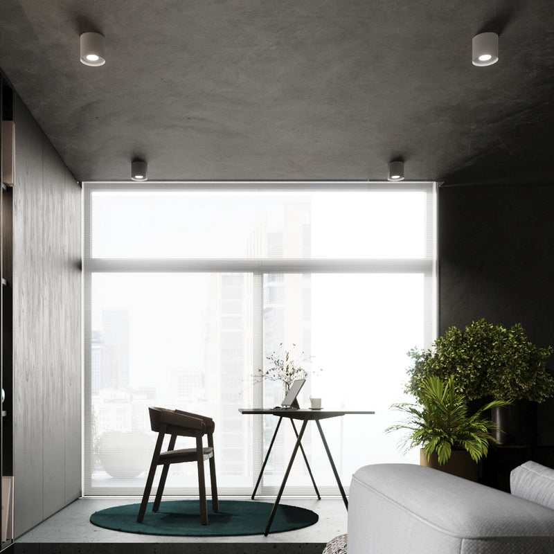 Plafonnier Cylindre Intemporel gris