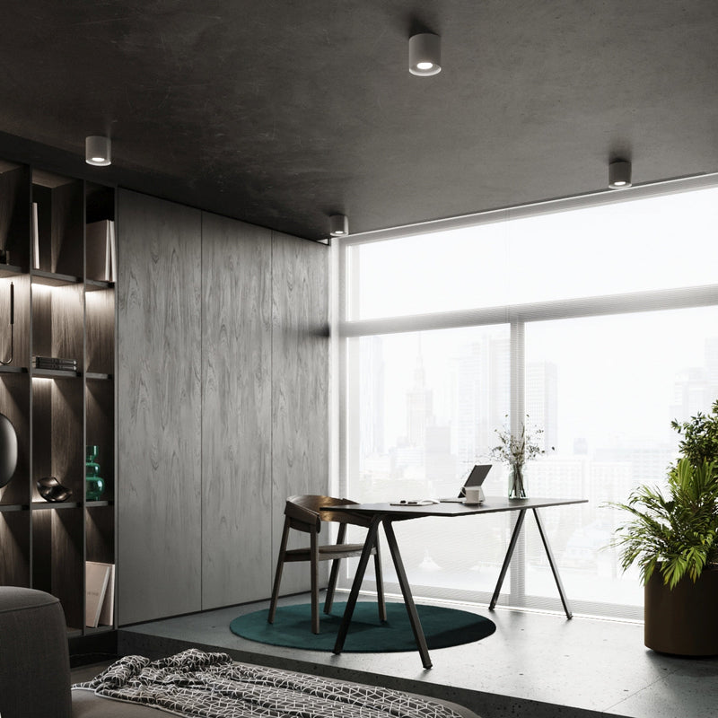 Plafonnier Cylindre Intemporel gris