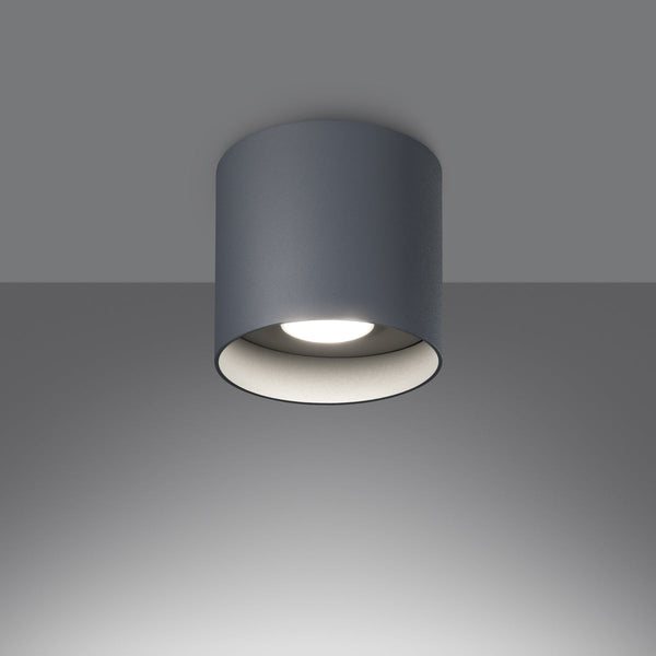 Plafonnier Cylindre Intemporel gris