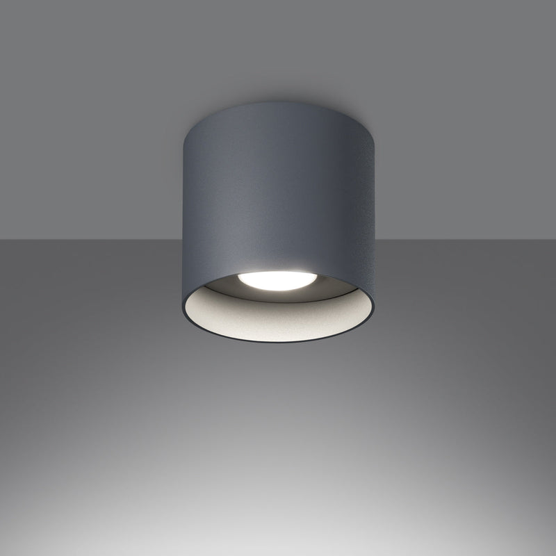 Plafonnier Cylindre Intemporel gris