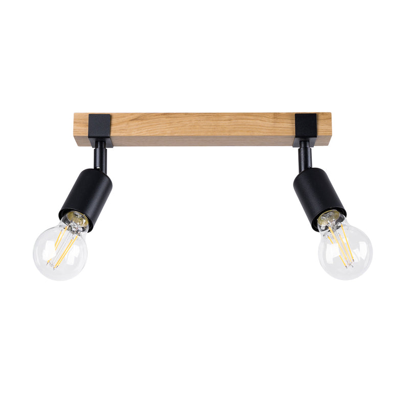 Plafonnier Élégance Bois 2 noir