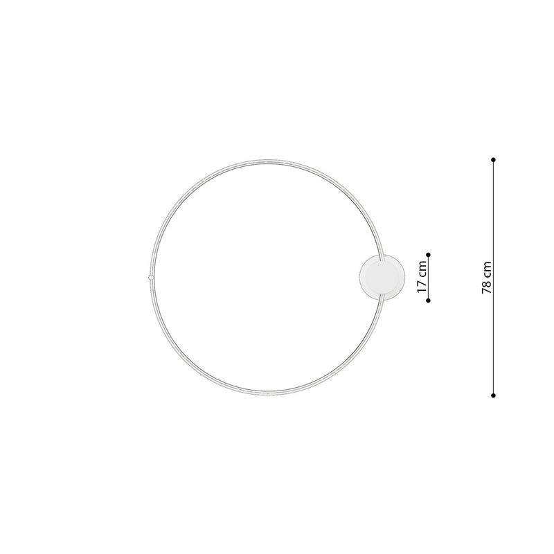 Plafonnier Anneau Solis 78 blanc 4000K