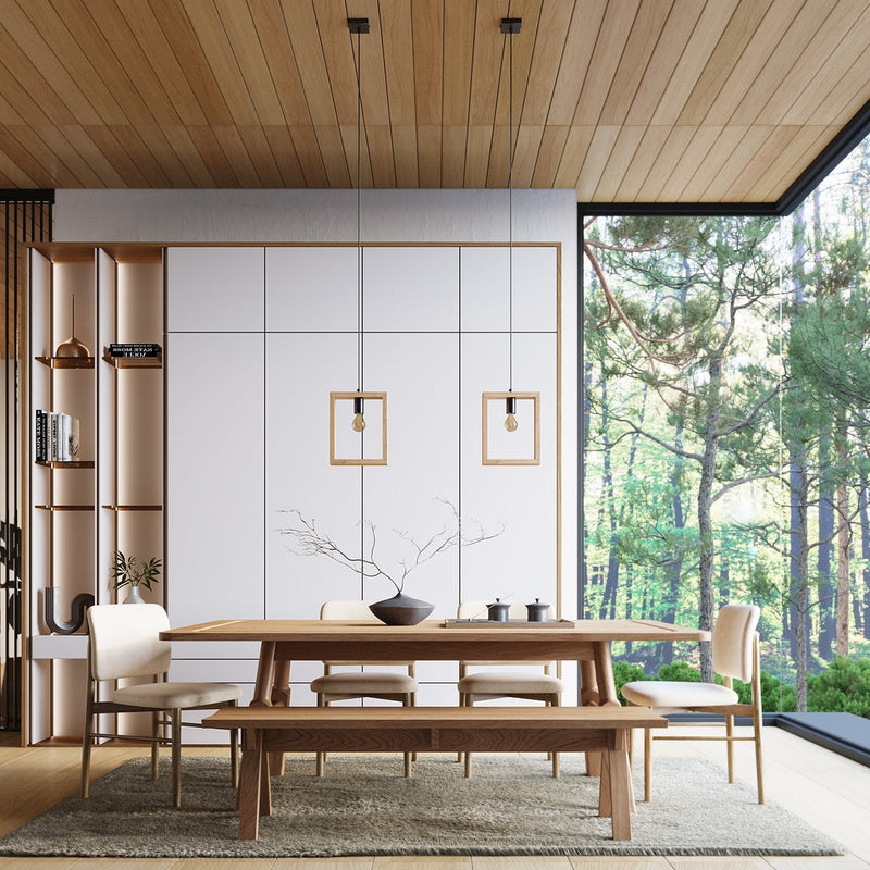 Lampe suspendue Cadre Pure bois naturel
