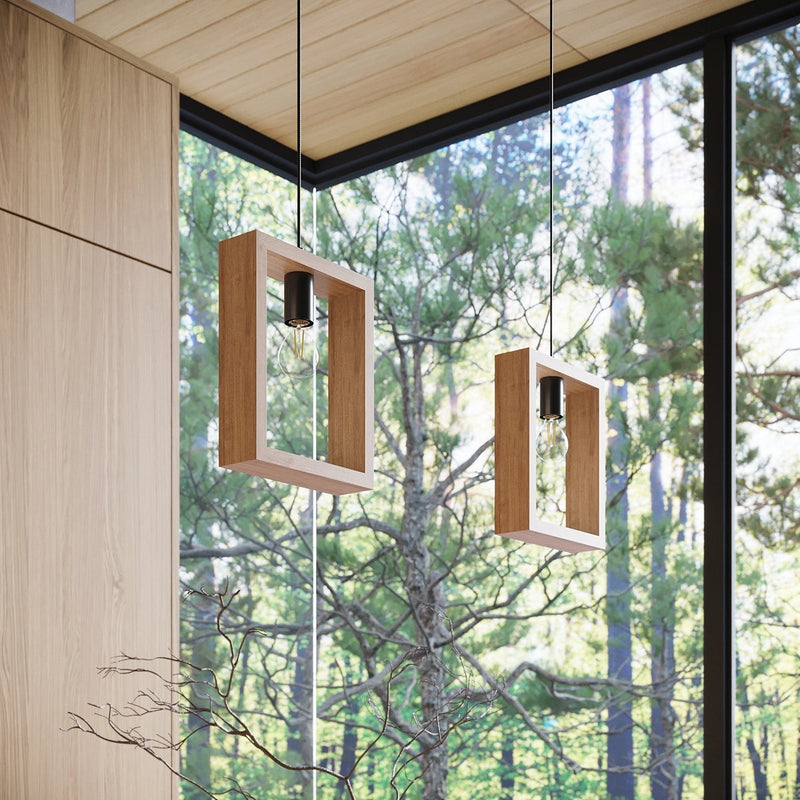 Lampe suspendue Cadre Pure bois naturel
