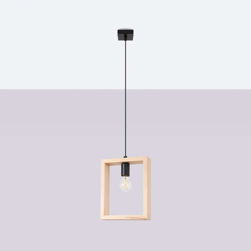 Lampe suspendue Cadre Pure bois naturel