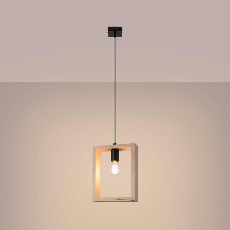 Lampe suspendue Cadre Pure bois naturel