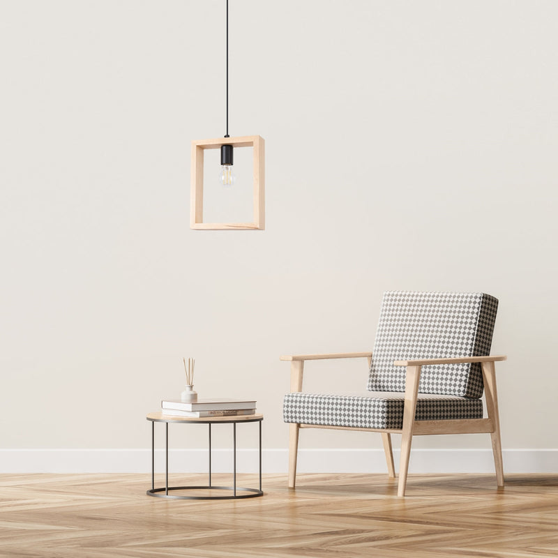 Lampe suspendue Cadre Pure bois naturel