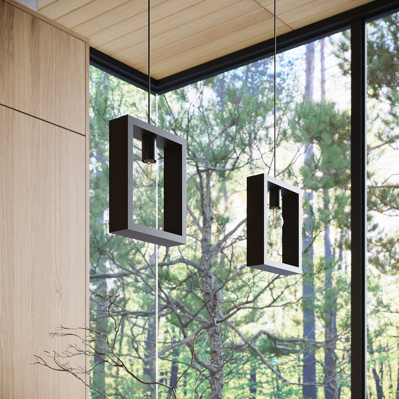 Lampe Suspendue Cadre Pure Wengé Noir