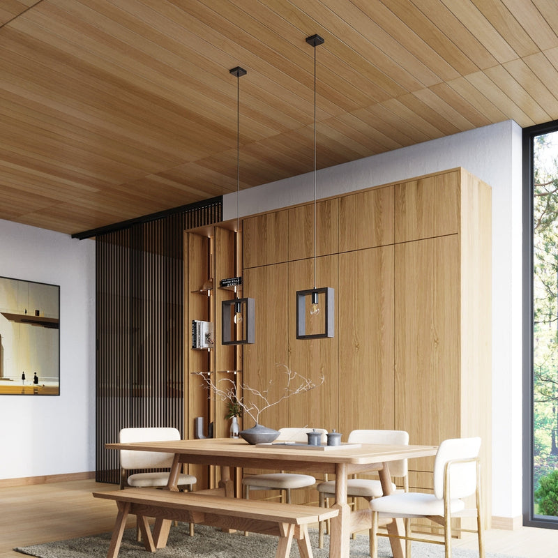 Lampe Suspendue Cadre Pure Wengé Noir