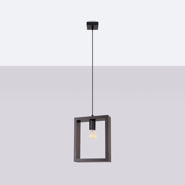 Lampe Suspendue Cadre Pure Wengé Noir