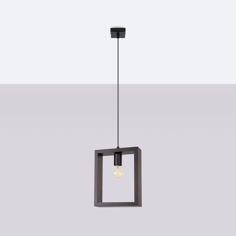 Lampe Suspendue Cadre Pure Wengé Noir