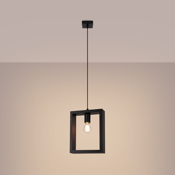 Lampe Suspendue Cadre Pure Wengé Noir