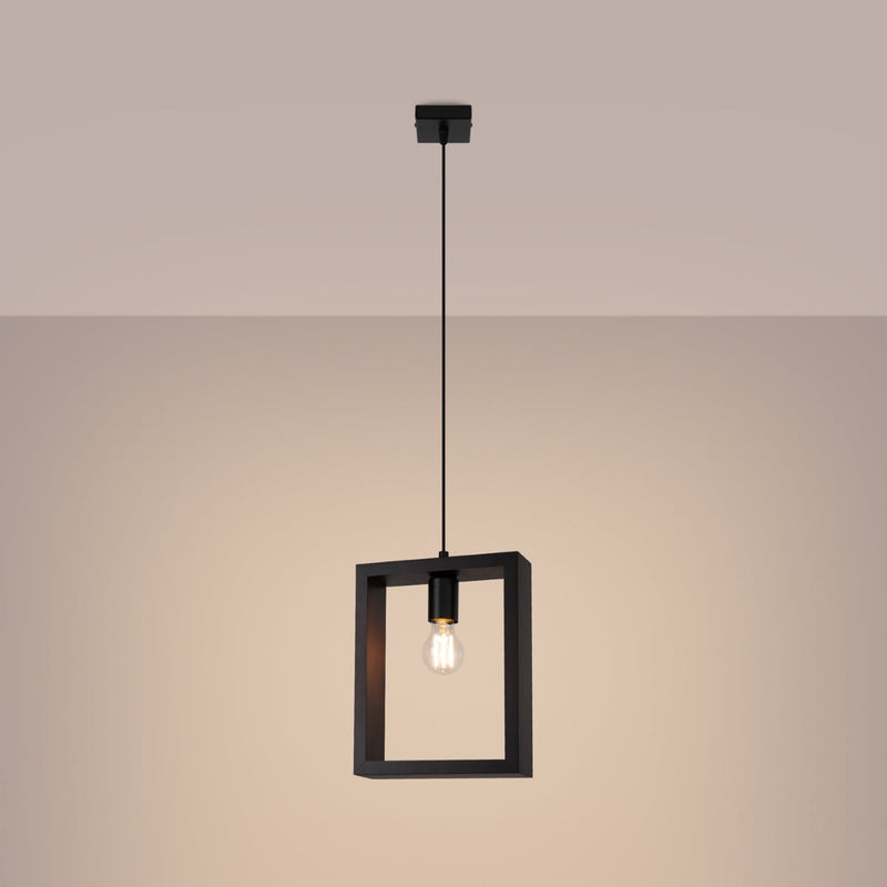 Lampe Suspendue Cadre Pure Wengé Noir