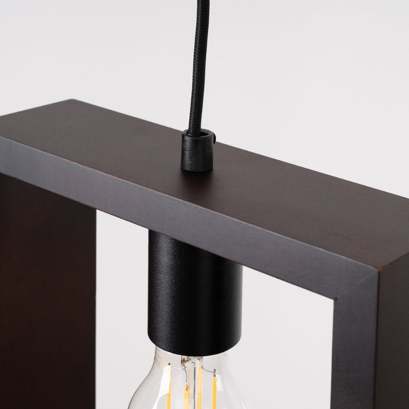 Lampe Suspendue Cadre Pure Wengé Noir