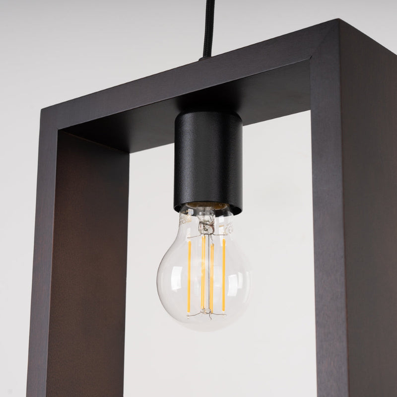 Lampe Suspendue Cadre Pure Wengé Noir