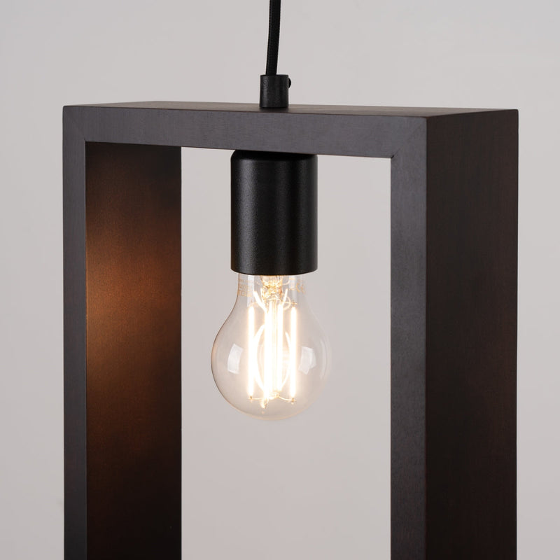 Lampe Suspendue Cadre Pure Wengé Noir