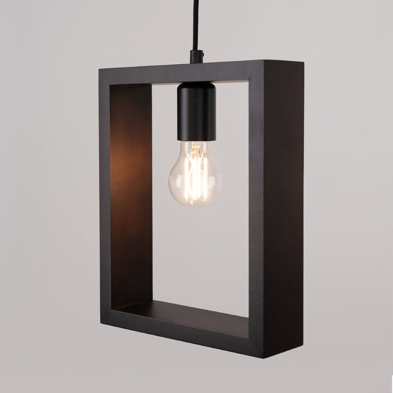 Lampe Suspendue Cadre Pure Wengé Noir