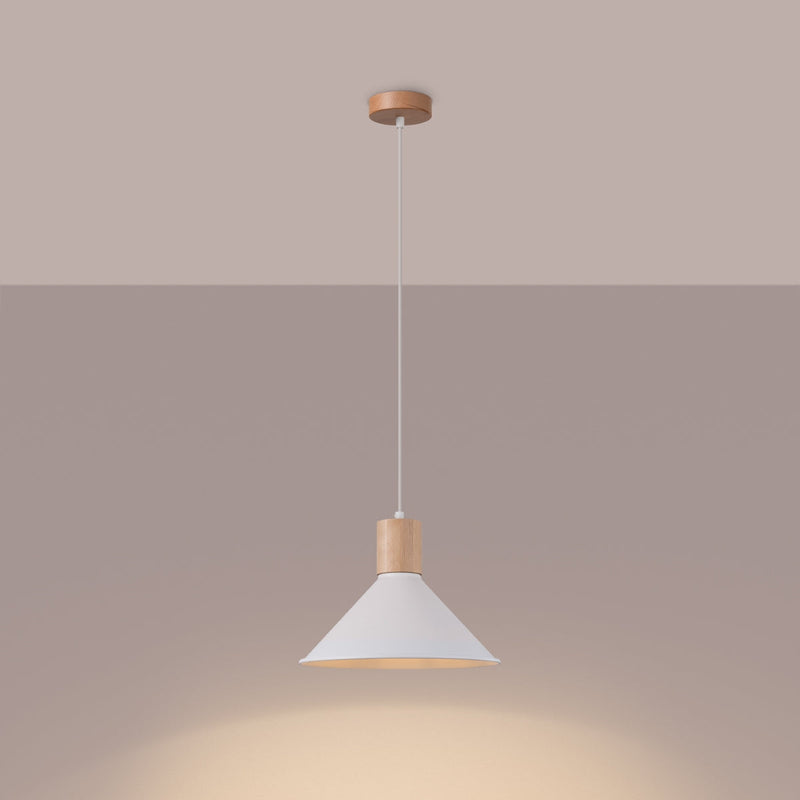 Lampe suspendue Cône Moderne blanc