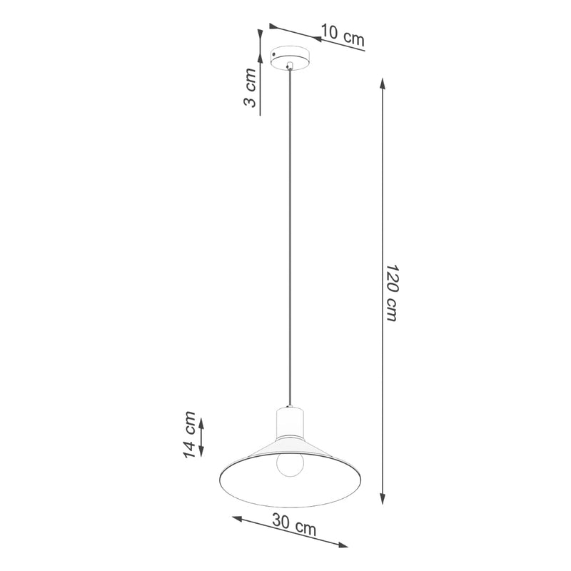Lampe suspendue Cône Moderne noir