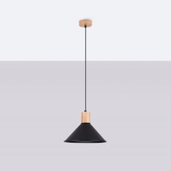 Lampe suspendue Cône Moderne noir