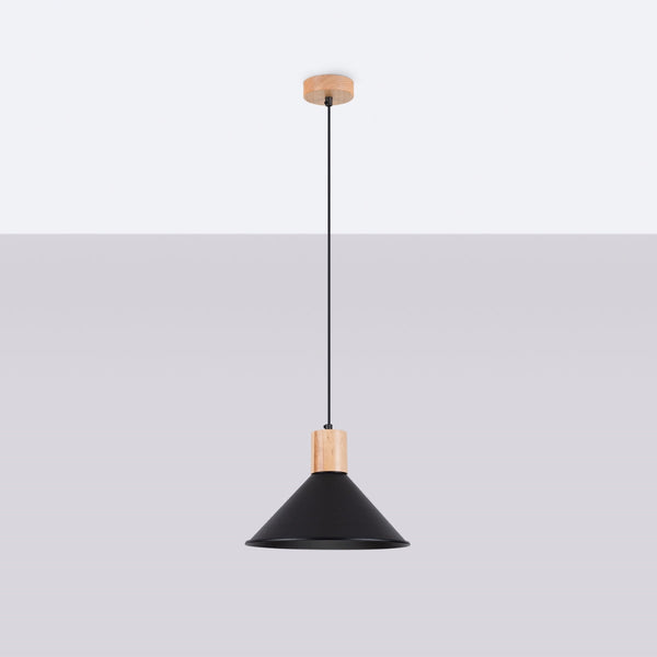 Lampe suspendue Cône Moderne noir