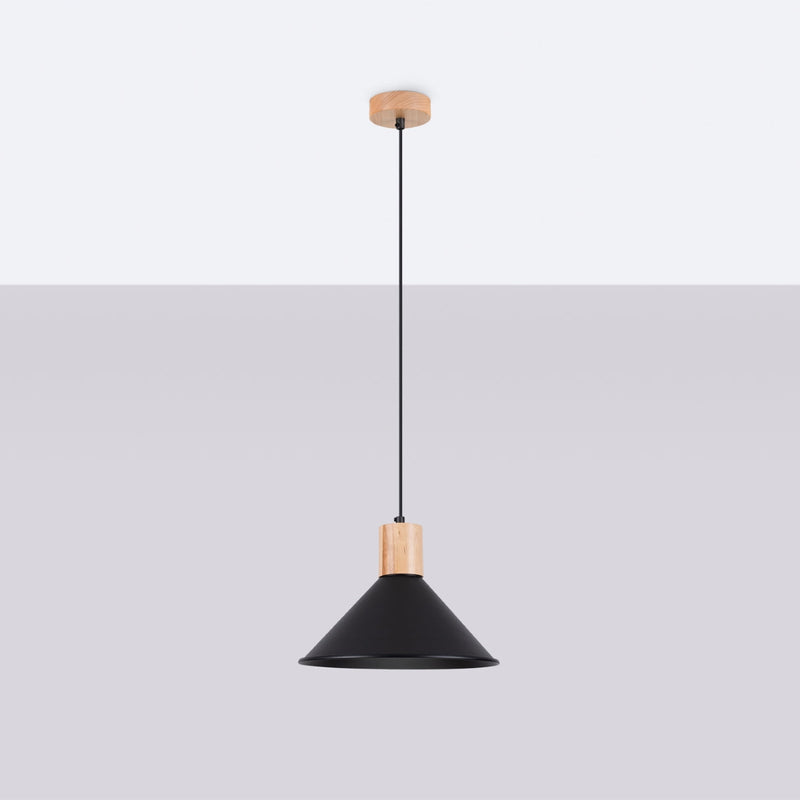 Lampe suspendue Cône Moderne noir