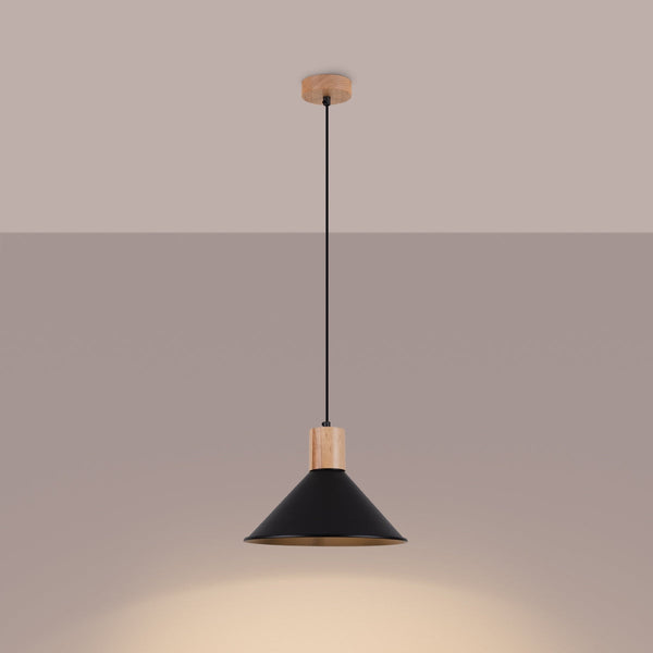 Lampe suspendue Cône Moderne noir